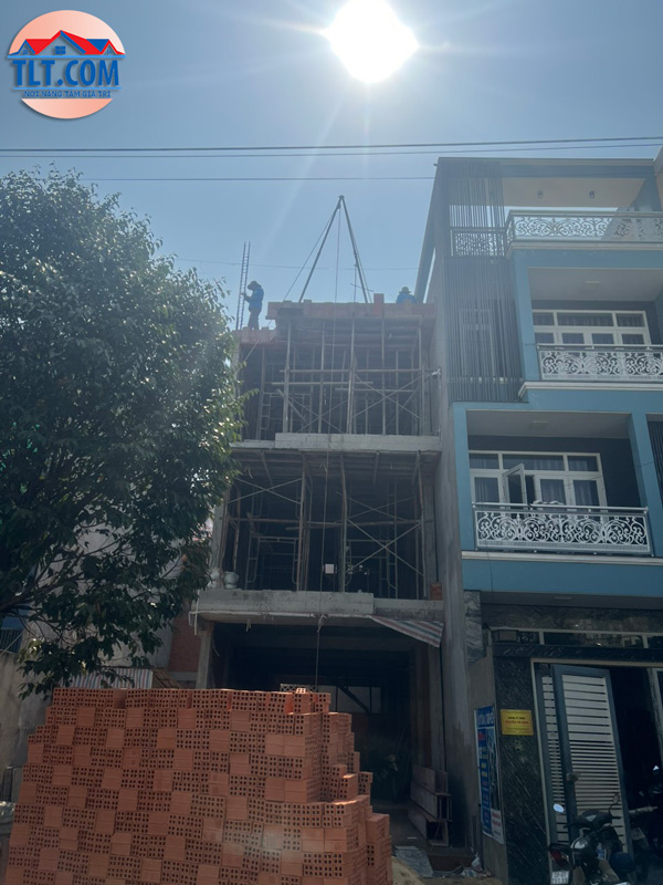 Toàn cảnh công trình thi công xây nhà trọn gói